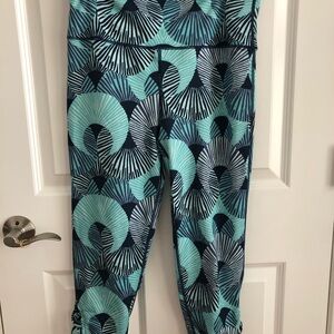 Aerie Blue and Black Patterned Leggings
